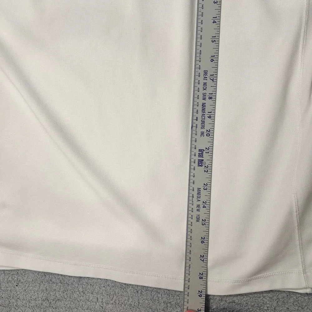 Eddie Bauer Polo Quarter Zip Large White‎ Techwear Gorpcore Cyber Retro